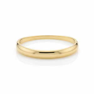 Minimalist Gold-Tone Oval Bracelet for Women