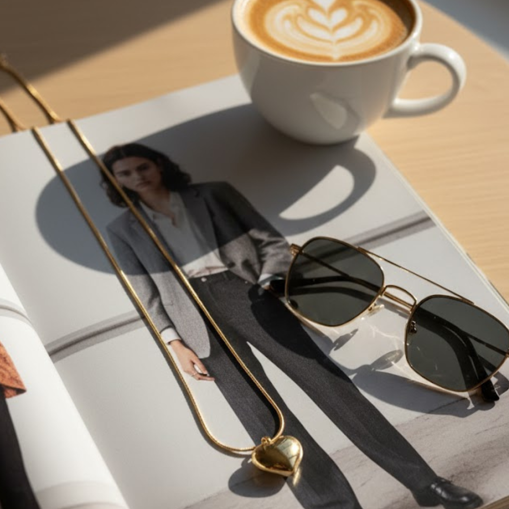 Elegant Gold Heart Pendant Chain - Image 4