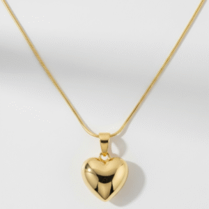 Elegant Gold Heart Pendant Chain